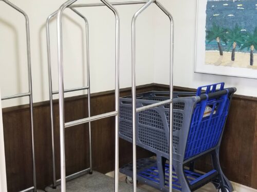 Handy facility carts available at Marco Apollo 1001 for easy transportation of luggage and supplies.